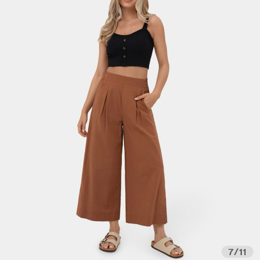 Halara High Waisted Plicated Wide Leg Palazzo Pants